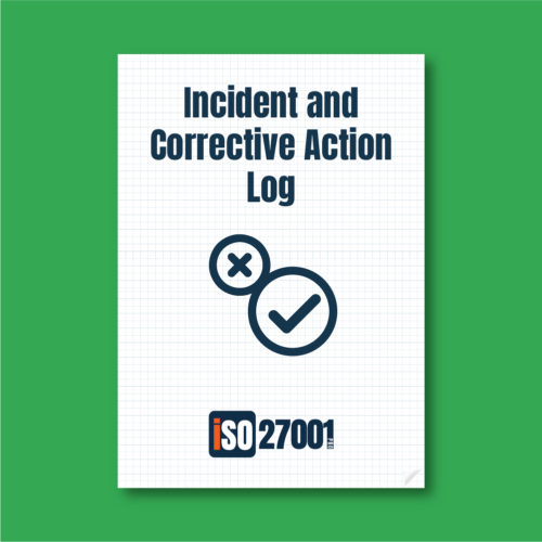 ISO 27001 Incident and Corrective Action Log